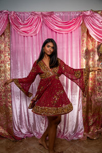 Golden Rose babydoll dress
