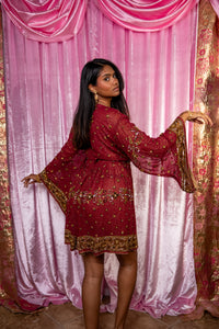 Golden Rose babydoll dress