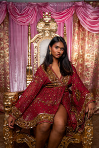 Golden Rose babydoll dress