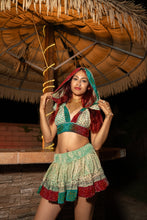 Load image into Gallery viewer, Watercolor Bandhani Mini Skirt Set
