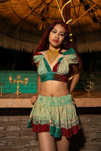 Load image into Gallery viewer, Watercolor Bandhani Mini Skirt Set
