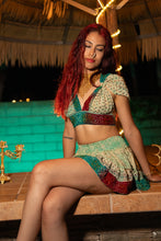 Load image into Gallery viewer, Watercolor Bandhani Mini Skirt Set

