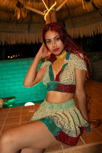 Load image into Gallery viewer, Watercolor Bandhani Mini Skirt Set
