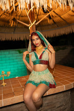 Load image into Gallery viewer, Watercolor Bandhani Mini Skirt Set
