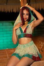 Load image into Gallery viewer, Watercolor Bandhani Mini Skirt Set
