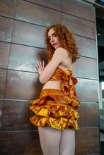 Load image into Gallery viewer, Cheetah Fire Ruffle mini skirt set
