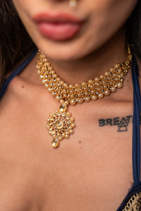 Golden Pearl Necklace