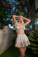 Load image into Gallery viewer, White Lotus Mini Skirt Set
