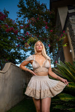 Load image into Gallery viewer, White Lotus Mini Skirt Set
