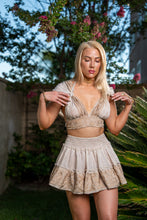 Load image into Gallery viewer, White Lotus Mini Skirt Set
