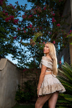 Load image into Gallery viewer, White Lotus Mini Skirt Set
