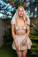 Load image into Gallery viewer, White Lotus Mini Skirt Set
