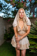 Load image into Gallery viewer, White Lotus Mini Skirt Set
