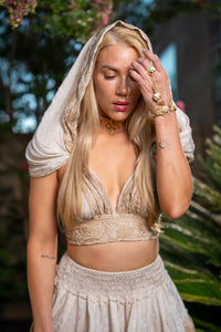 White Lotus Mini Skirt Set