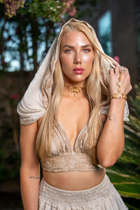 White Lotus Mini Skirt Set