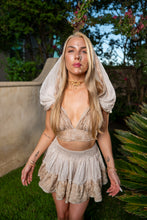 Load image into Gallery viewer, White Lotus Mini Skirt Set
