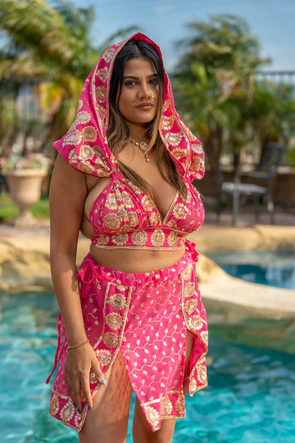 Pink Lotus mini katana set