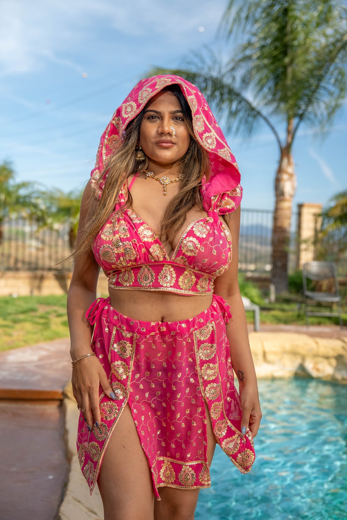 Pink Lotus mini katana set
