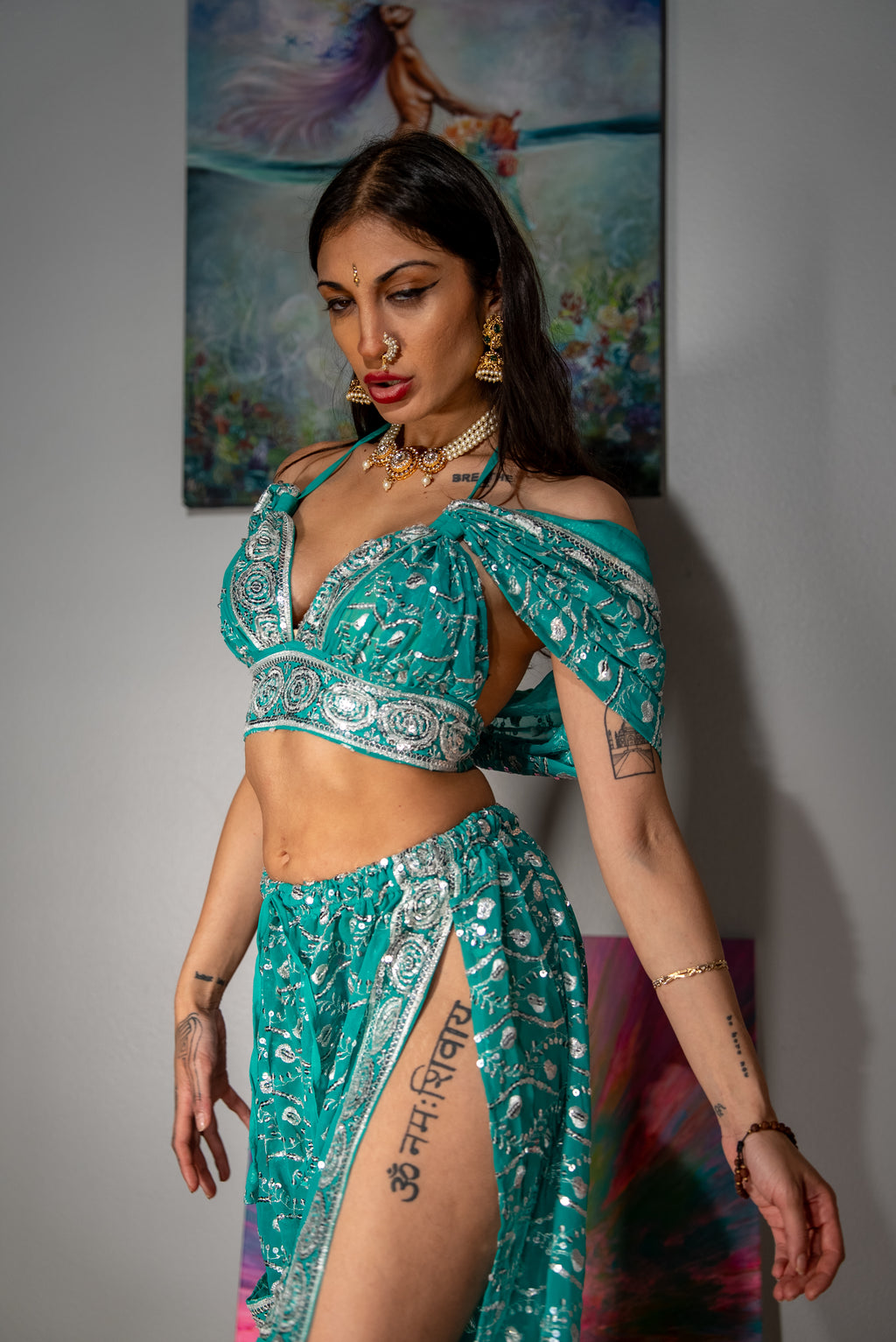 Icy Turquoise Jasmine Set