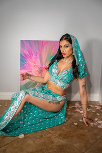 Icy Turquoise Jasmine Set