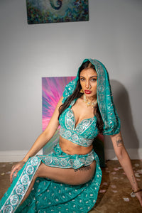 Icy Turquoise Jasmine Set