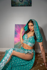Icy Turquoise Jasmine Set