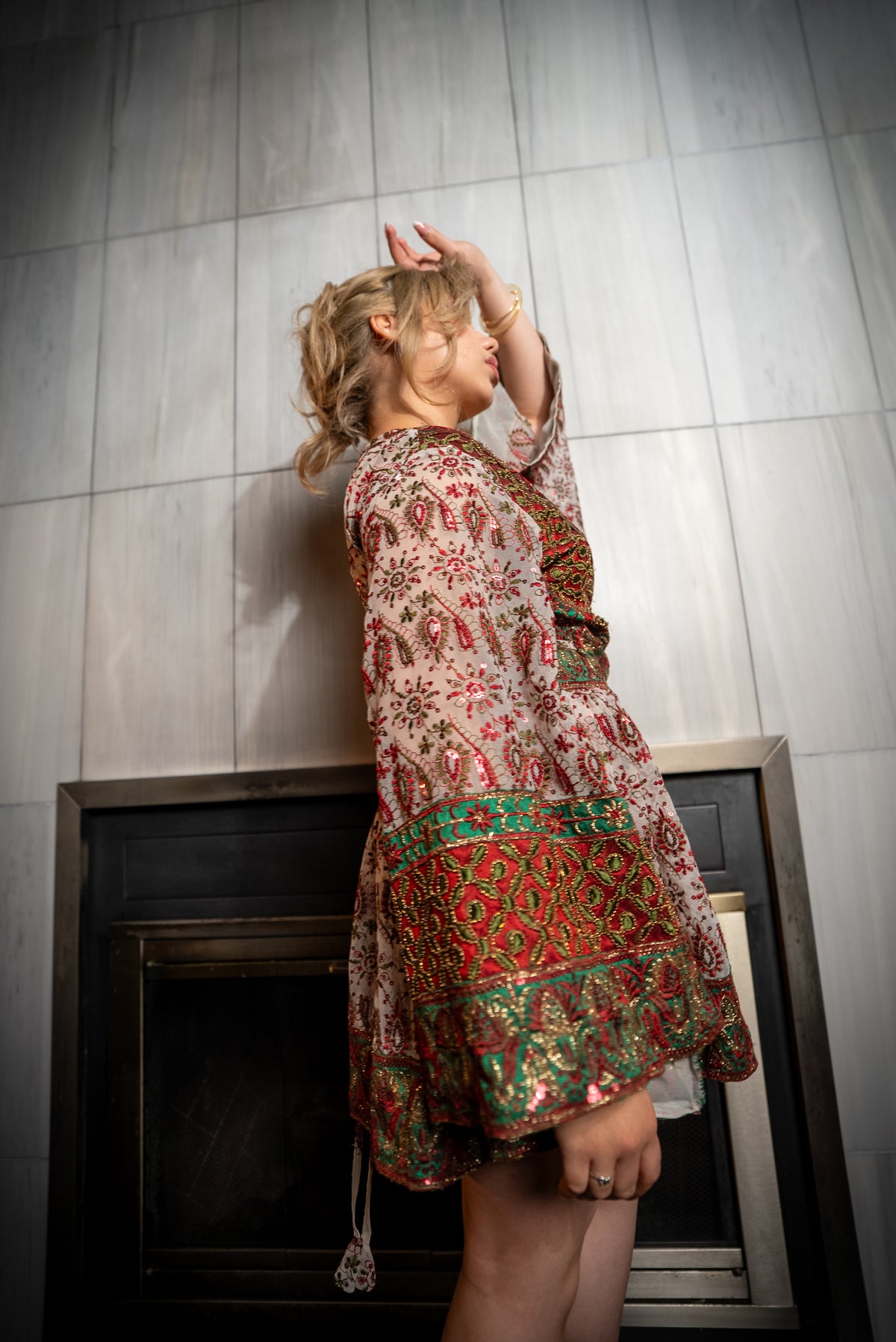 royal lotus babydoll dress