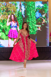 Golden Fuscia Magic Dress