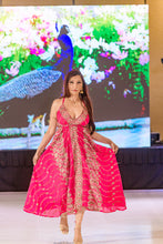 Load image into Gallery viewer, Golden Fuscia Magic Dress
