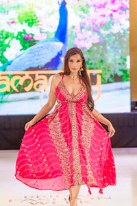 Golden Fuscia Magic Dress