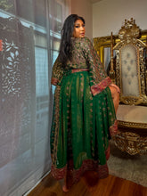 Load image into Gallery viewer, Emerald Divinity Anarkali Jacket Dress
