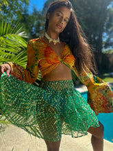Load image into Gallery viewer, electric emerald mini skirt
