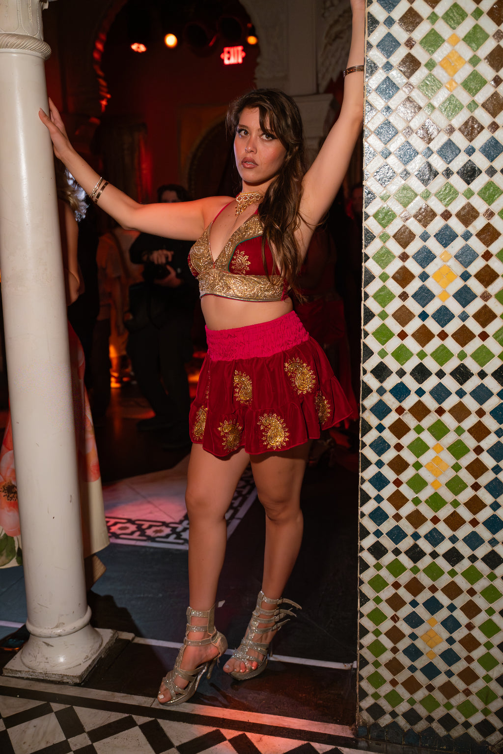 Golden Ruby Mini Gehr Skirt Set
