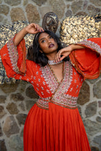 Load image into Gallery viewer, Fire Diamonds Anarkali Jacket Dress
