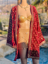 Load image into Gallery viewer, Ruby Excellence Velvet Kimono
