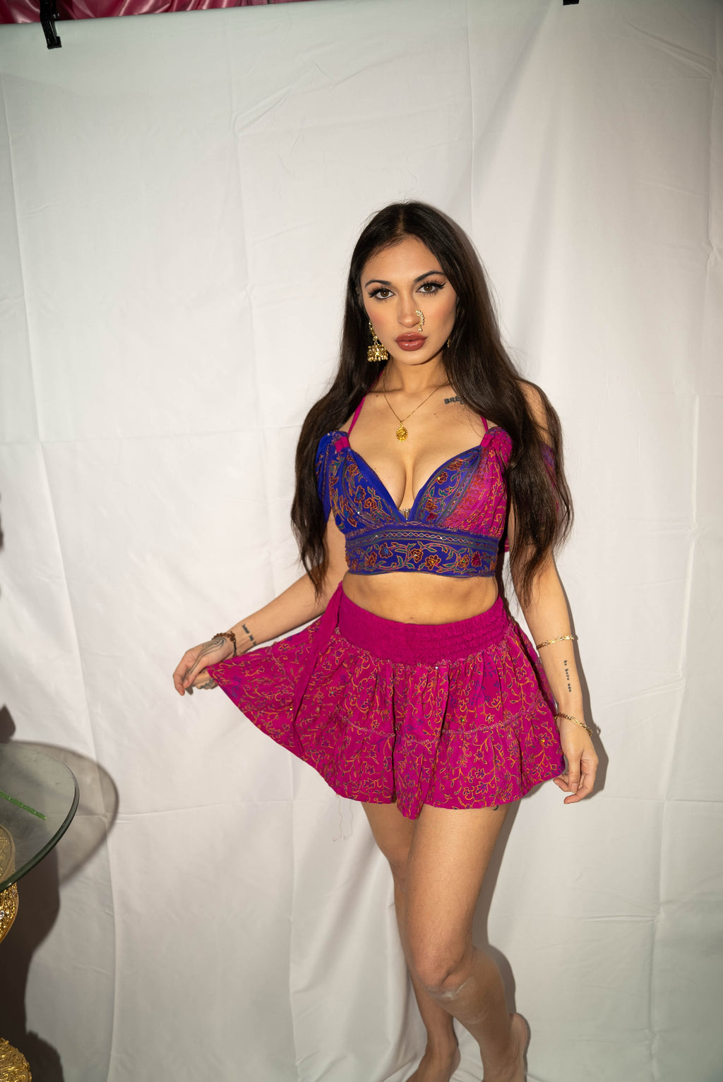 Love portal Micro Mini Gehr Skirt Set