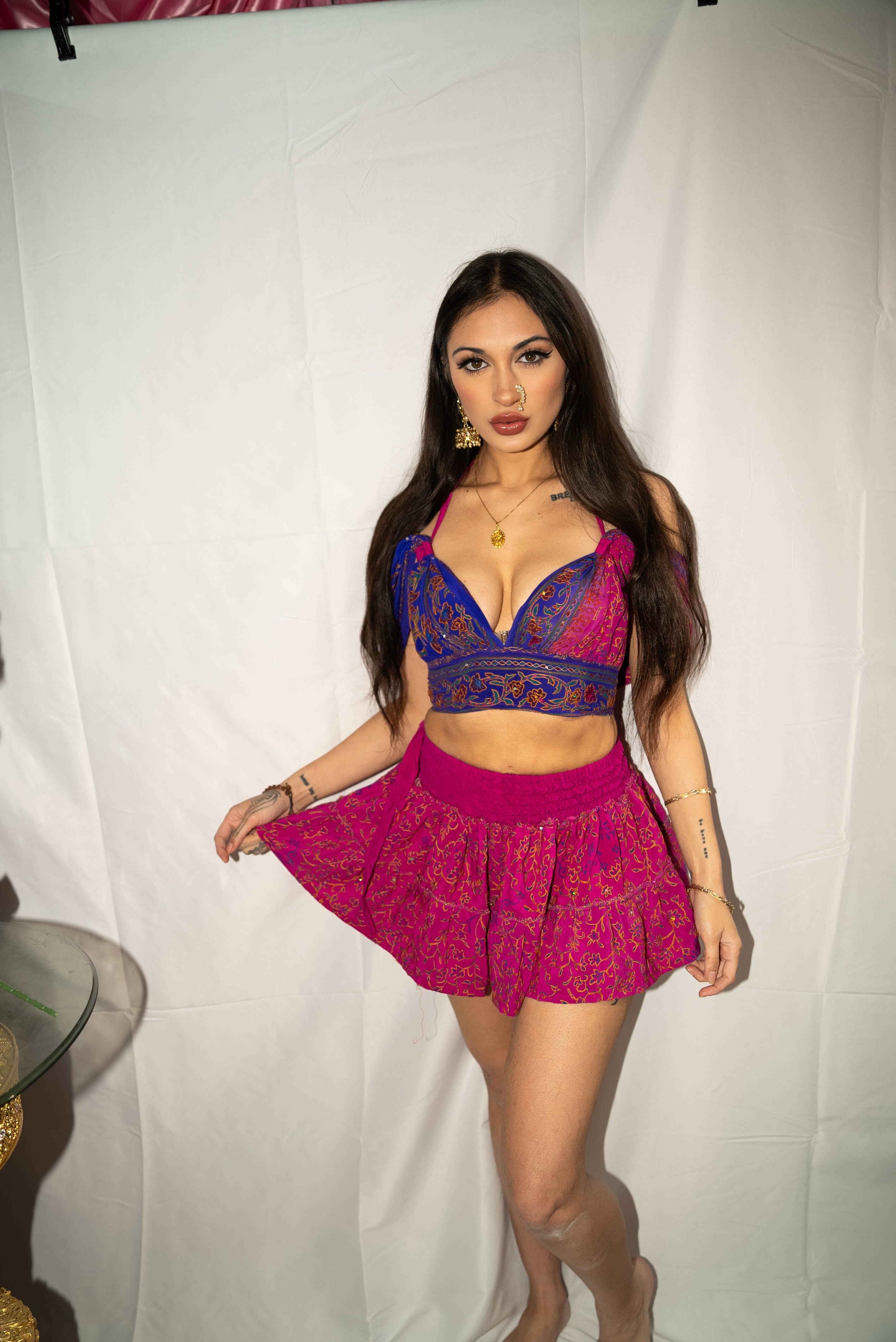 Love portal Micro Mini Gehr Skirt Set