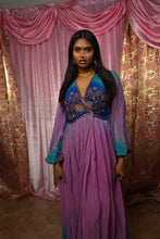 Load image into Gallery viewer, Lavender Dreams Anarkali Kimono Dress
