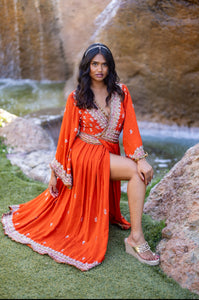 Fire Diamonds Anarkali Jacket Dress