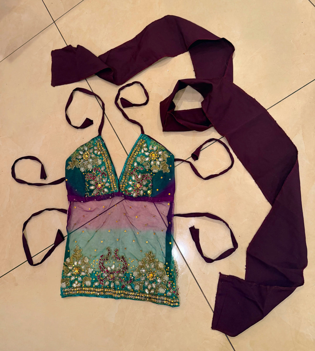 Cosmic Garden Saree Top