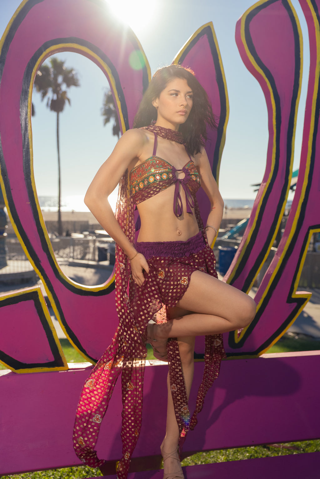 Pomegranate pixie butterfly skirt set