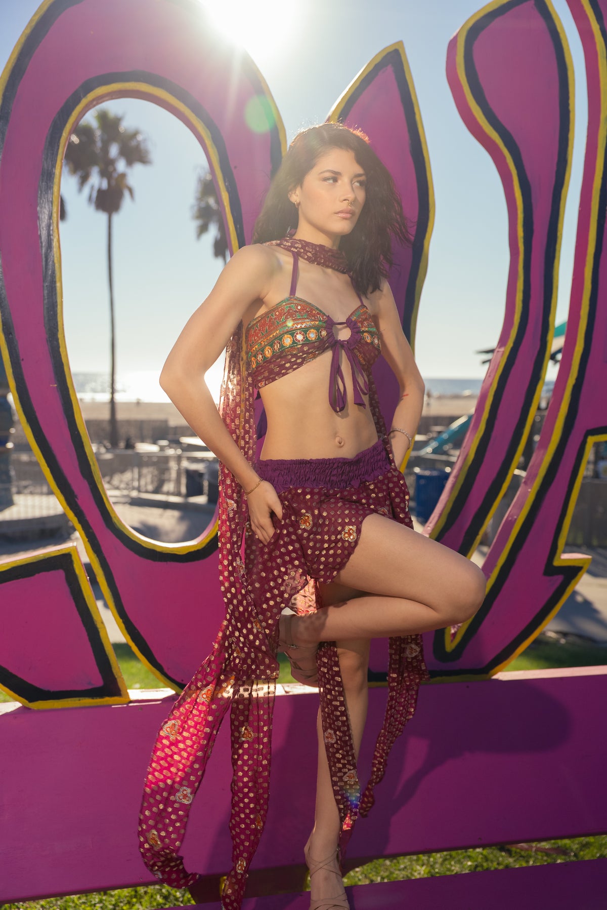 Pomegranate pixie butterfly skirt set