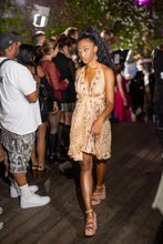 Load image into Gallery viewer, Gold Lotus Mini Magic Dress
