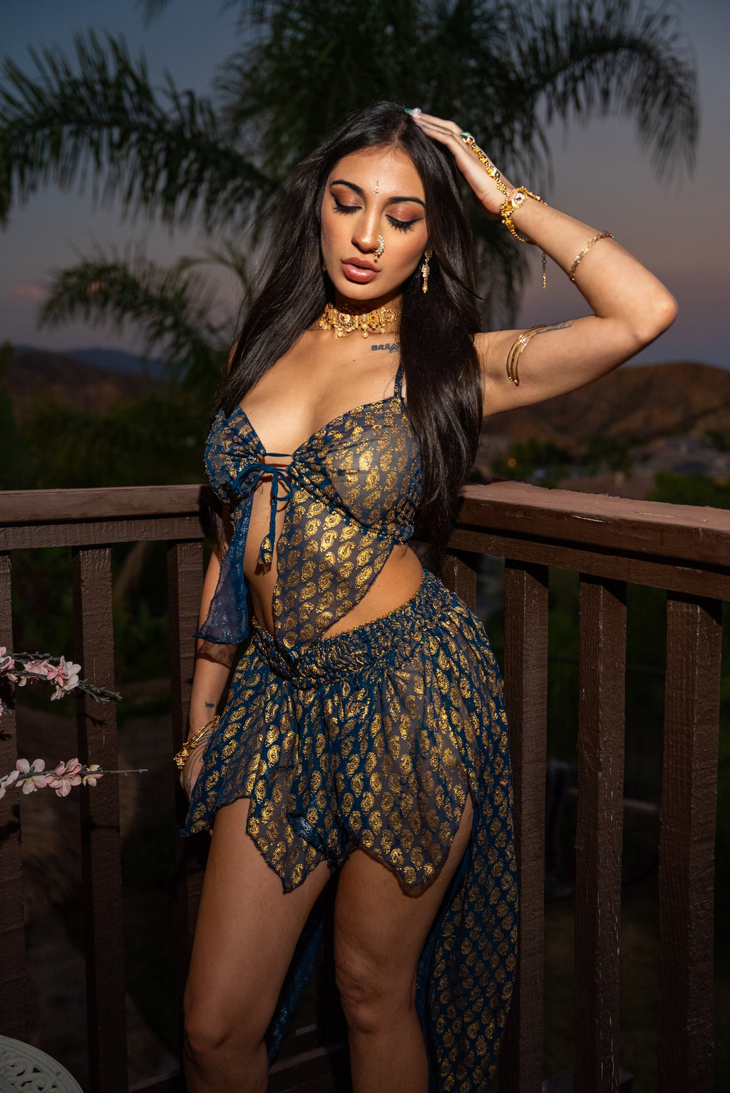 Golden moonlight butterfly set