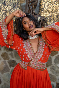 Fire Diamonds Anarkali Jacket Dress