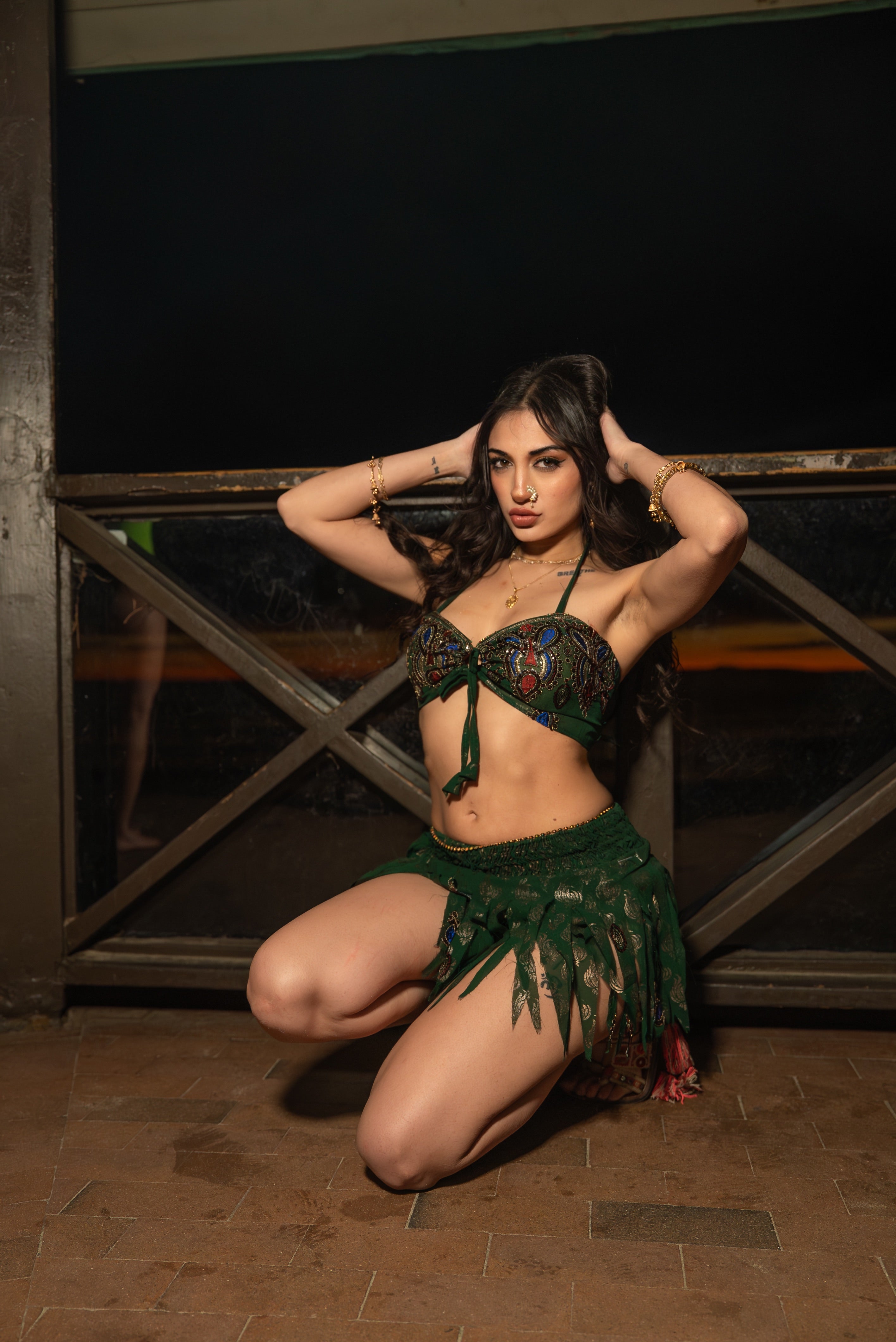 Emerald Jungle skirt set