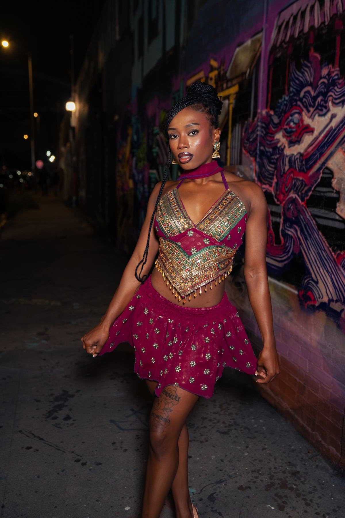 Divinity Rose Lotus Mini Skirt Set