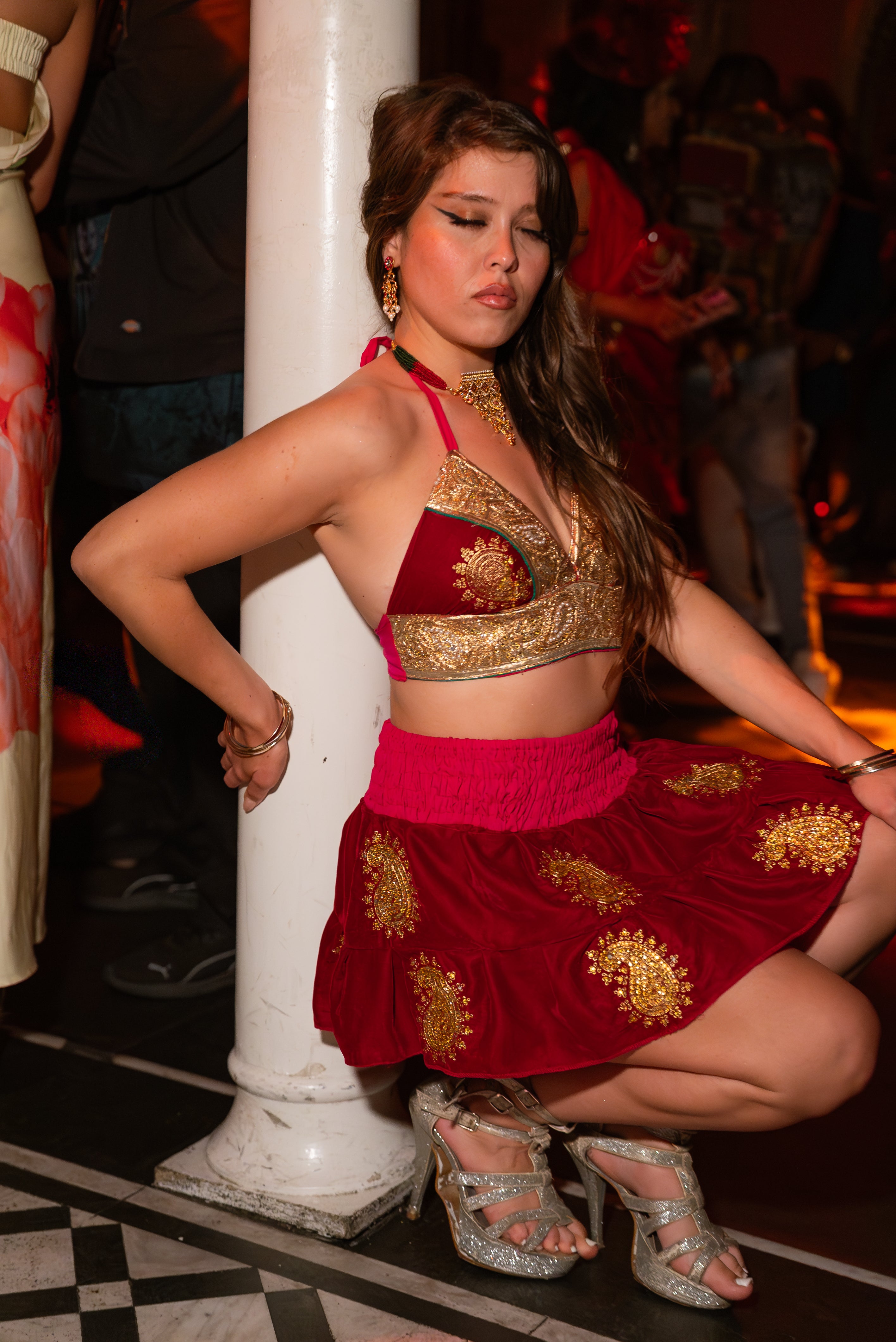 Golden Ruby Mini Gehr Skirt Set