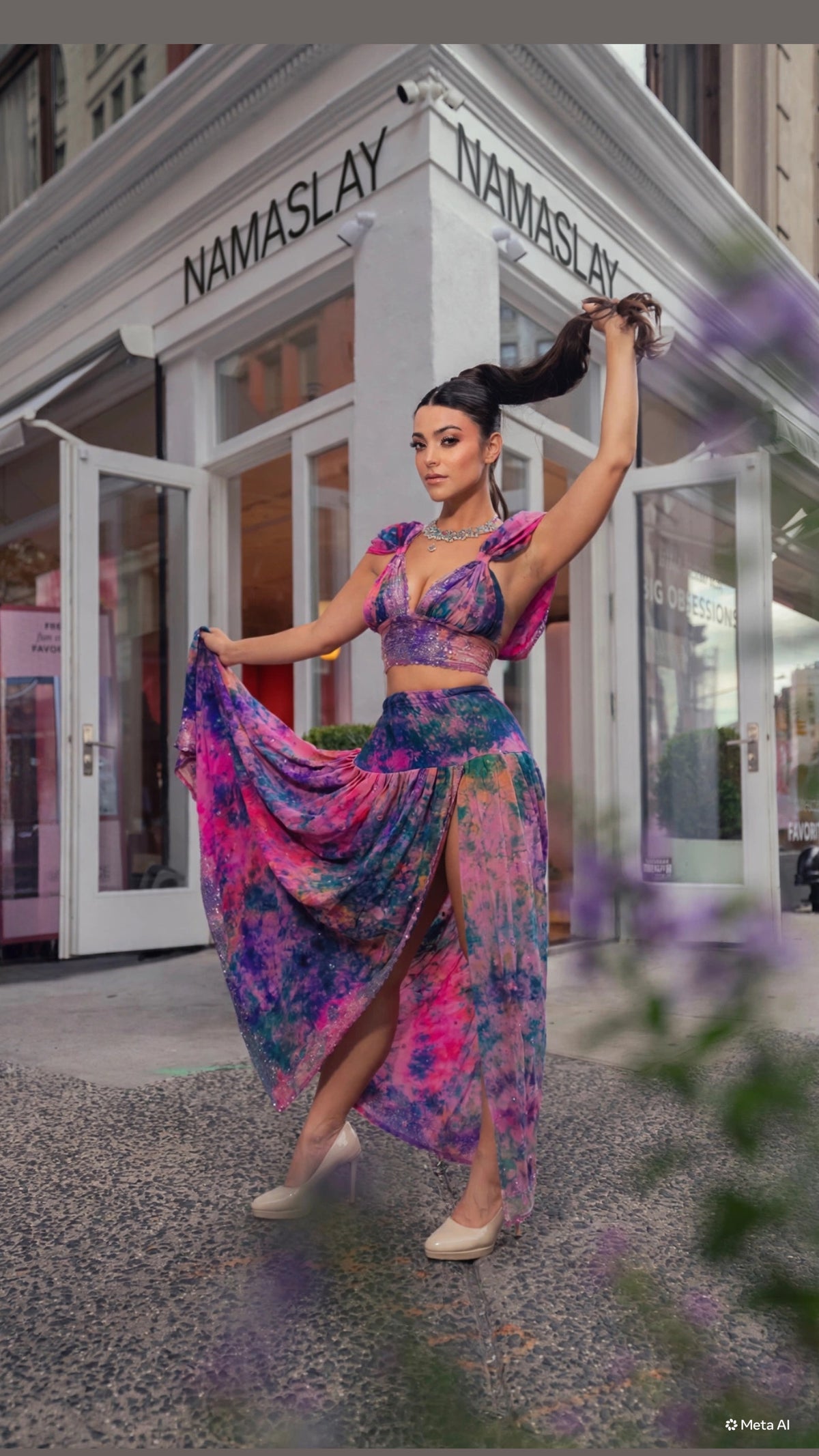 Violet Moonflower Goddess Set
