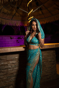 Turquoise gold Jasmine Set